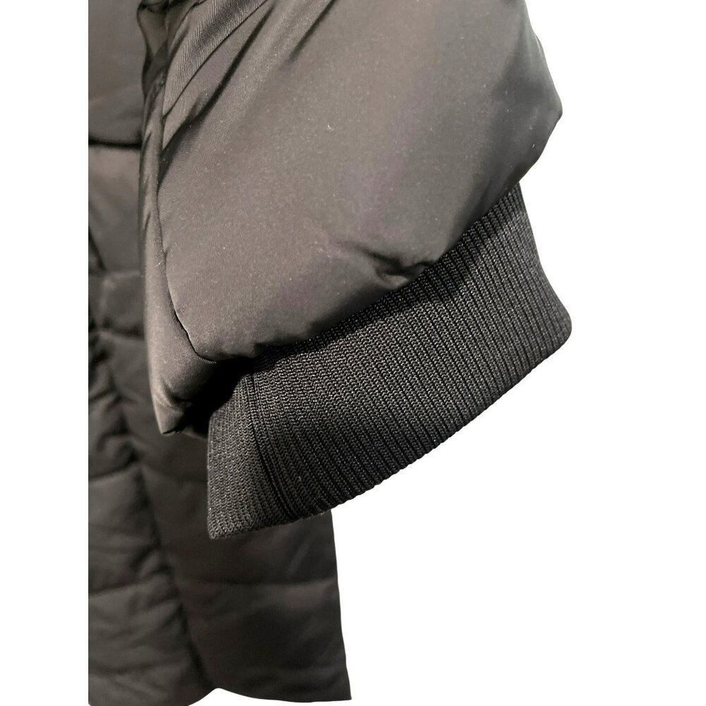 St John's Bay Long Black Quilted Hooded Puffer Winter Coat XL NWOT - Picture 5 of 10